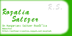 rozalia saltzer business card